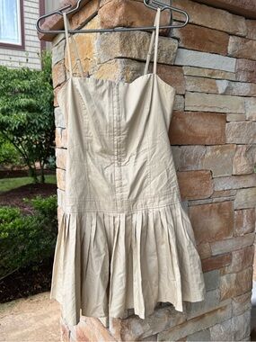 Strappy Beige Drop-Waist Sundress